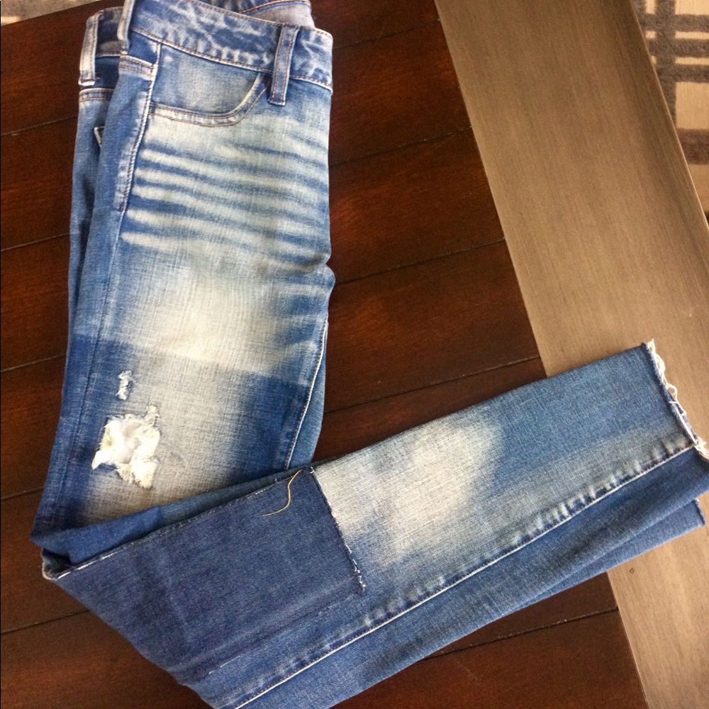 Patchwork Dark Wash Aeo Jegging - image 3